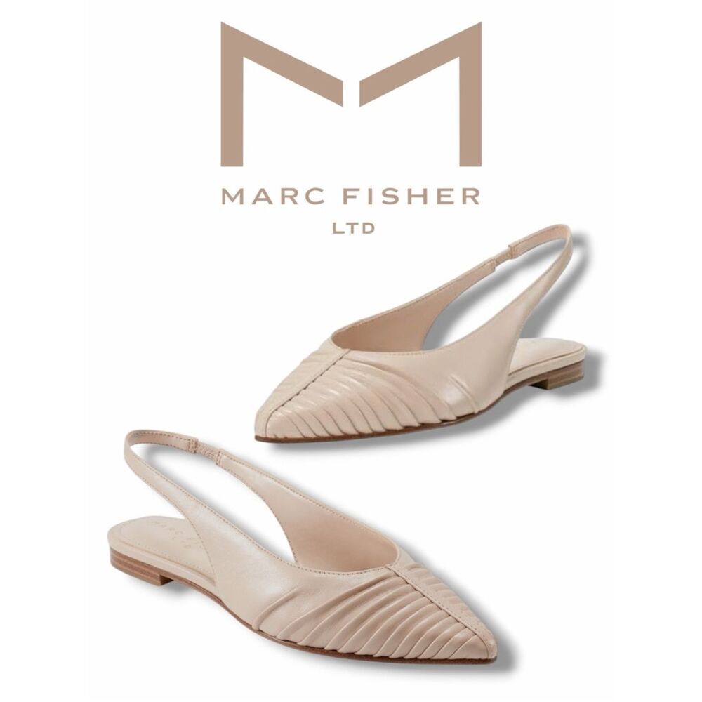 Marc Fisher Ltd. Women's Dalatee Ruched Slingback Flats in the Size 9.5